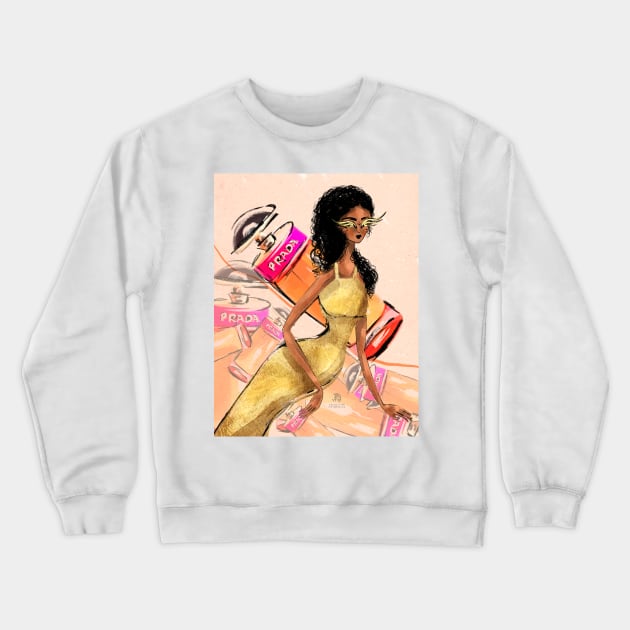 Fashion illustration Crewneck Sweatshirt by valentyna mohylei